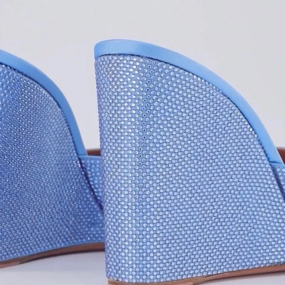 Amina Muaddi Women's SAPPHIRE Sandals - Picture 6 of 6